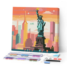 Cargar imagen en el visor de la galería, Mini Diamond Painting 25x25cm - Horizonte Luminoso de Nueva York