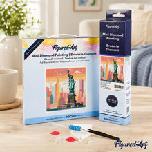 Cargar imagen en el visor de la galería, Mini Diamond Painting 25x25cm - Horizonte Luminoso de Nueva York