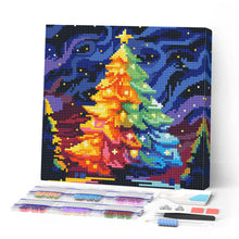 Cargar imagen en el visor de la galería, Mini Diamond Painting 25x25cm - Árbol de Navidad Colorido