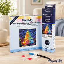 Cargar imagen en el visor de la galería, Mini Diamond Painting 25x25cm - Árbol de Navidad Colorido