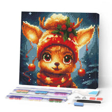 Cargar imagen en el visor de la galería, Mini Diamond Painting 25x25cm - Adorable reno fantástico