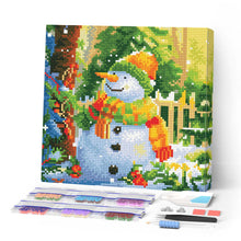 Cargar imagen en el visor de la galería, Mini Diamond Painting 25x25cm - Muñeco de nieve alegre