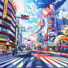 Cargar imagen en el visor de la galería, Mini Diamond Painting 25x25cm - Shibuya Pop Art