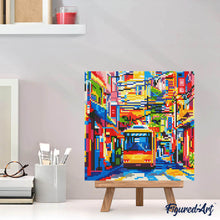Cargar imagen en el visor de la galería, Mini Diamond Painting 25x25cm - Autobús Urbano de Tokio