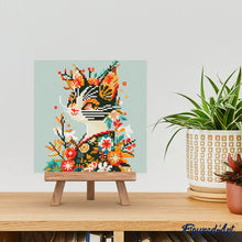 Cargar imagen en el visor de la galería, Mini Diamond Painting 25x25cm - Gata Floral en Kimono