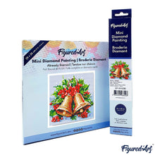 Cargar imagen en el visor de la galería, Mini Diamond Painting 25x25cm - Campanas de Navidad