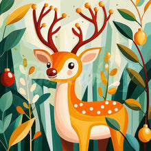 Cargar imagen en el visor de la galería, Mini Diamond Painting 25x25cm - Reno dorado