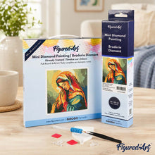 Cargar imagen en el visor de la galería, Mini Diamond Painting 25x25cm - Virgen María rezando