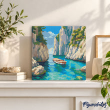 Cargar imagen en el visor de la galería, Mini Diamond Painting 25x25cm - Cala Azul Tranquila