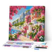 Cargar imagen en el visor de la galería, Pintar por numeros Figured'Art - Mini Diamond Painting 25x25cm - Calle Florida de Capri