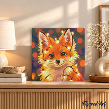 Cargar imagen en el visor de la galería, Mini Diamond Painting 25x25cm - Pequeño Zorro con Luces
