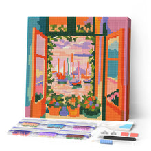 Cargar imagen en el visor de la galería, Mini Diamond Painting 25x25cm Figured'Art - La ventana abierta - Matisse