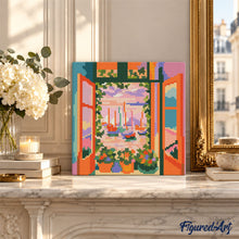 Cargar imagen en el visor de la galería, Mini Diamond Painting 25x25cm - La ventana abierta - Matisse