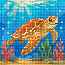 Cargar imagen en el visor de la galería, Mini Diamond Painting 25x25cm - Tortuga