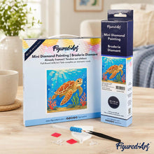 Cargar imagen en el visor de la galería, Mini Diamond Painting 25x25cm - Tortuga
