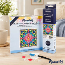 Cargar imagen en el visor de la galería, Mini Diamond Painting 25x25cm - Mandala de loto