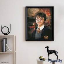 Cargar imagen en el visor de la galería, Diamond Painting - Retrato de Harry Potter 40x50cm con bastidor montado