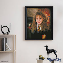 Cargar imagen en el visor de la galería, Diamond Painting - Retrato de Hermione Granger 40x50cm con bastidor montado