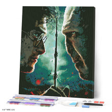 Cargar imagen en el visor de la galería, Diamond Painting - Harry Potter contra Lord Voldemort 40x50cm con bastidor montado
