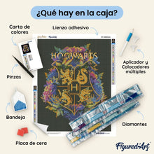 Cargar imagen en el visor de la galería, Diamond Painting - Harry Potter - Escudo floral de Hogwarts
