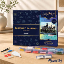 Cargar imagen en el visor de la galería, Diamond Painting - Castillo de Hogwarts - Harry Potter 40x50cm con bastidor montado