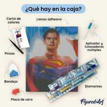 Cargar imagen en el visor de la galería, Diamond Painting - Superman 2025 - Poster 40x50cm con bastidor montado