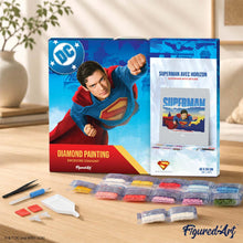 Cargar imagen en el visor de la galería, Diamond Painting - Superman con el skyline 40x50cm con bastidor montado