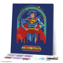 Cargar imagen en el visor de la galería, Diamond Painting - Superman - Ciudad del Mañana 40x50cm con bastidor montado