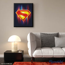 Cargar imagen en el visor de la galería, Diamond Painting - Escudo de Superman 40x50cm con bastidor montado