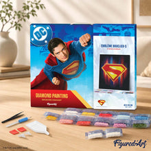 Cargar imagen en el visor de la galería, Diamond Painting - Escudo de Superman 40x50cm con bastidor montado