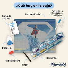 Cargar imagen en el visor de la galería, Diamond Painting - Fortaleza de la Soledad - Superman 40x50cm con bastidor montado
