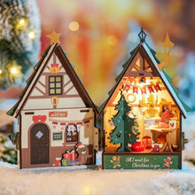 Cargar imagen en el visor de la galería, Casa Miniatura Casa de Navidad Brillante