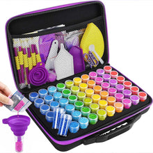 Cargar imagen en el visor de la galería, Estuche de Almacenamiento Diamond Painting Violeta con 60 Compartimentos + Accesorios