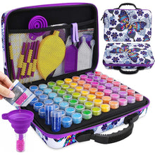 Cargar imagen en el visor de la galería, Estuche Diamond Painting Mariposa con 70 Compartimentos + Accesorios