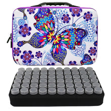 Cargar imagen en el visor de la galería, Estuche Diamond Painting Mariposa con 70 Compartimentos + Accesorios
