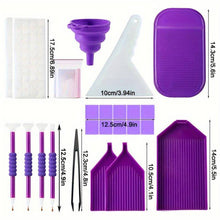 Cargar imagen en el visor de la galería, Estuche Diamond Painting Violeta con 60 Compartimentos + Accesorios