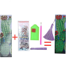 Cargar imagen en el visor de la galería, Marcapáginas Diamond Painting Cactus