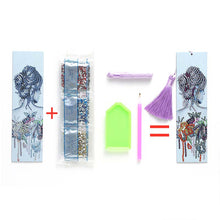 Cargar imagen en el visor de la galería, Marcapáginas Diamond Painting Mujer con Flores