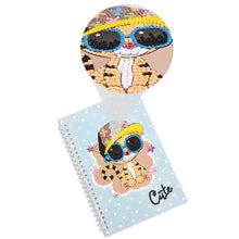 Cargar imagen en el visor de la galería, Cuaderno Diamond Painting Gato Lindo