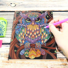 Cargar imagen en el visor de la galería, Cuaderno de pintura Diamond Art Búho