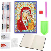 Cargar imagen en el visor de la galería, Cuaderno Diamond Painting Virgen María con Jesús