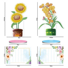 Cargar imagen en el visor de la galería, Porta-Notas Diamond Painting Flores 2 Piezas