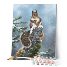 Cargar imagen en el visor de la galería, Pintar Por Números - Ardilla encaramada - Figuredart - Intermedio Animales Ardillas Novedades