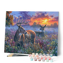 Cargar imagen en el visor de la galería, Pintar Por Números - Pareja de ciervos - Figuredart - Avanzado Paisajes Animales Renos Novedades