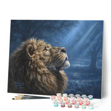 Cargar imagen en el visor de la galería, Pintar Por Números - León en la luz tenue - Figuredart - Intermedio Animales Leones Novedades