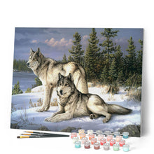 Cargar imagen en el visor de la galería, Pintar Por Números - Lobos - Figuredart - Intermedio Animales Lobos Novedades