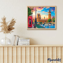 Cargar imagen en el visor de la galería, Pintar Por Números - Londres en la primavera - Figuredart - Intermedio Ciudades Novedades