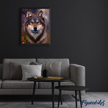 Cargar imagen en el visor de la galería, Pintar por números Cabeza de lobo Figured'Art Intermedio Novedades Animales Lobos