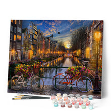 Cargar imagen en el visor de la galería, Pintar por números Canal de Amsterdam Figured'Art Avanzado Novedades Ciudades Paisajes