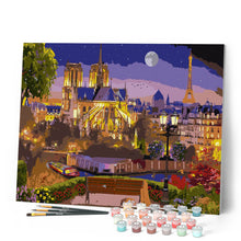 Cargar imagen en el visor de la galería, Pintar por números Notre Dame En París Figured'Art Avanzado Novedades Ciudades Paisajes